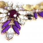 Savannah Purple & Champaign Laurel Marquise Necklace